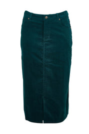 Preloved The 5 Pocket Cord Midi Skirt - Petrol