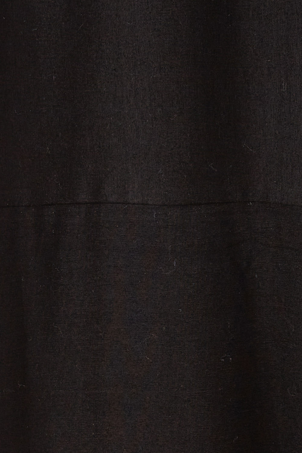Product shot of The Luxe Cotton Tee Dress in colour Black (Black), detail