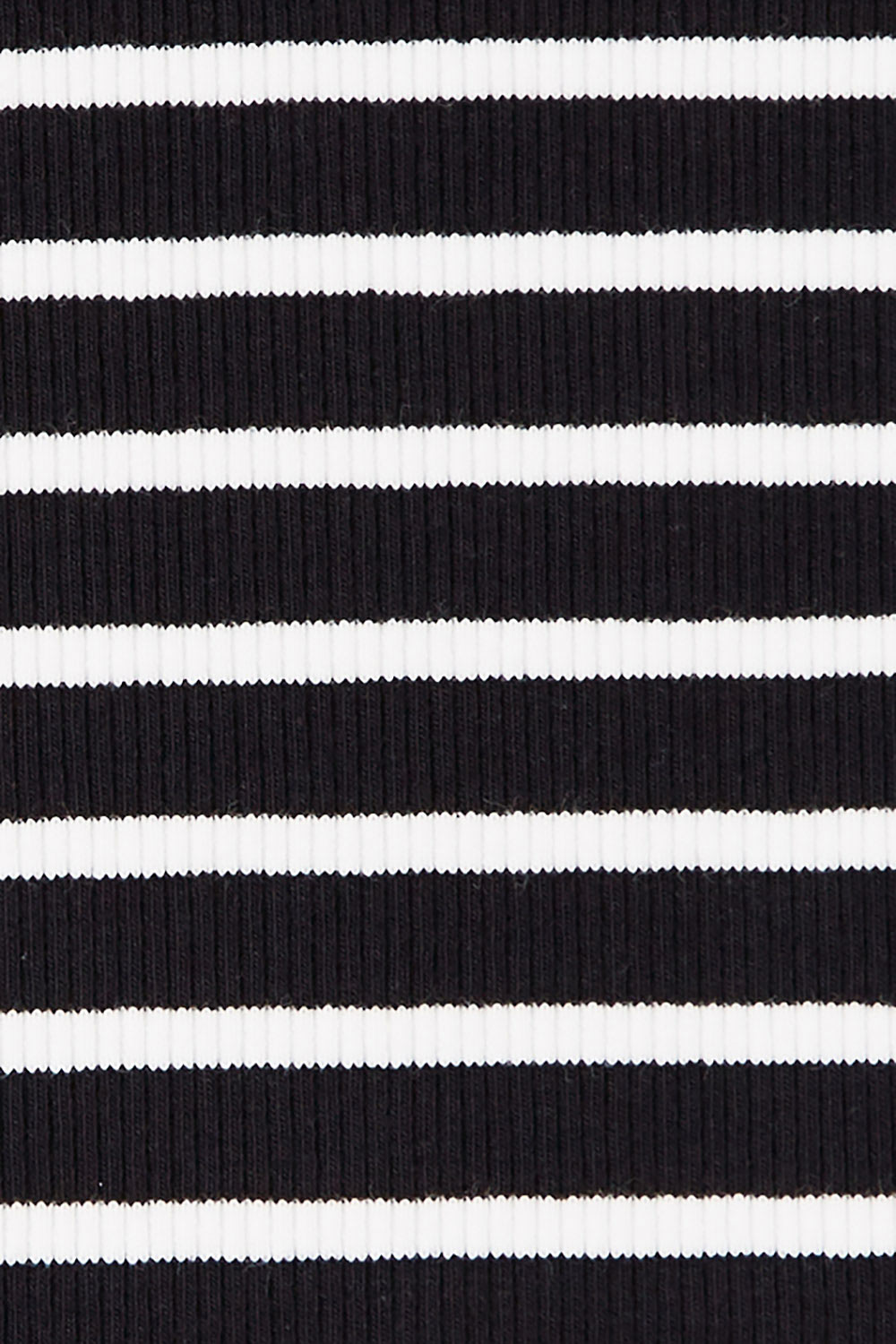 Product shot of The Keepers V Neck Striped Rib Tee in colour Black (Black), detail