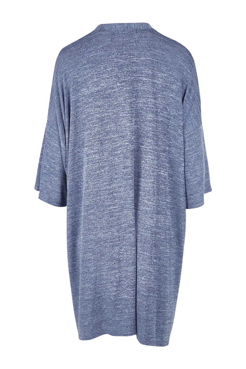 Product shot of The Perfect Summer Knit Cardi in colour Denimmarle (Blue), from the back