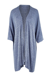 Product shot of The Perfect Summer Knit Cardi in colour Denimmarle (Blue), from the front