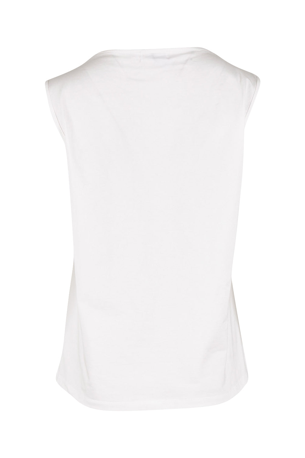 Product shot of The Keepers Classic Tank in colour White (White), from the back