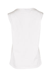 Product shot of The Keepers Classic Tank in colour White (White), from the back