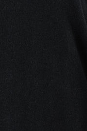 Product shot of The Keepers Soft V Neck Jumper in colour Black (Black), detail