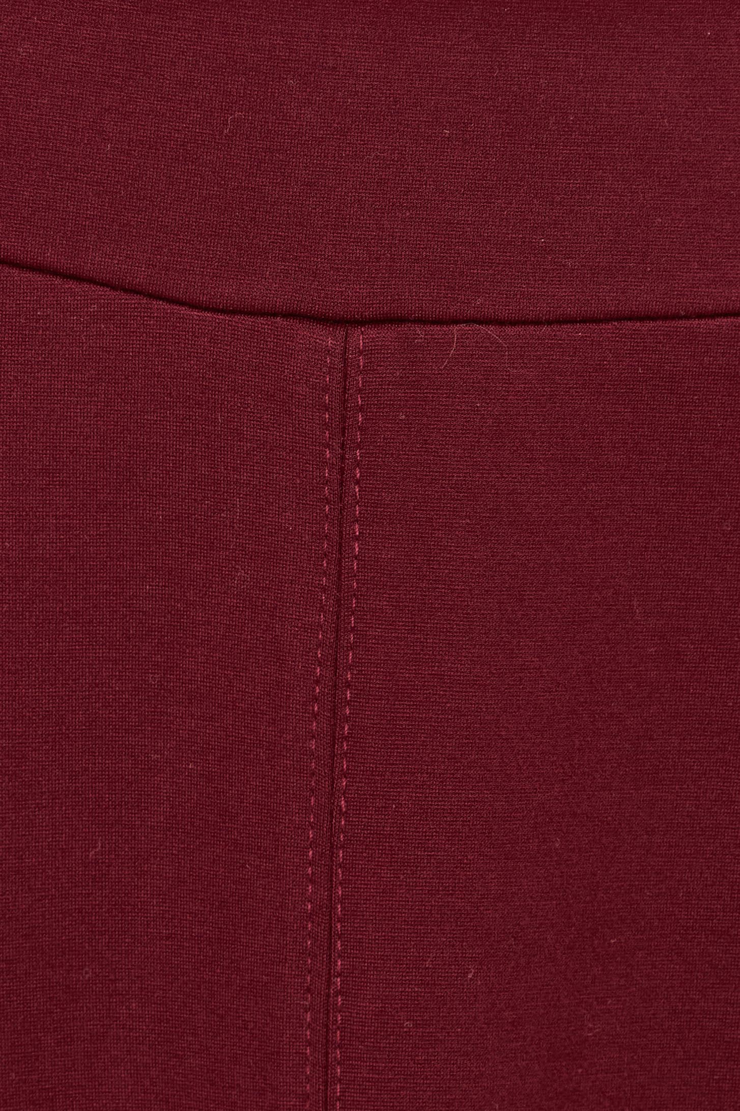 Product shot of The Fit And Flare Ponte Skirt in colour Cognac (Red), detail