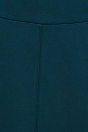 Product shot of The Fit And Flare Ponte Skirt in colour Teal (Blue), detail