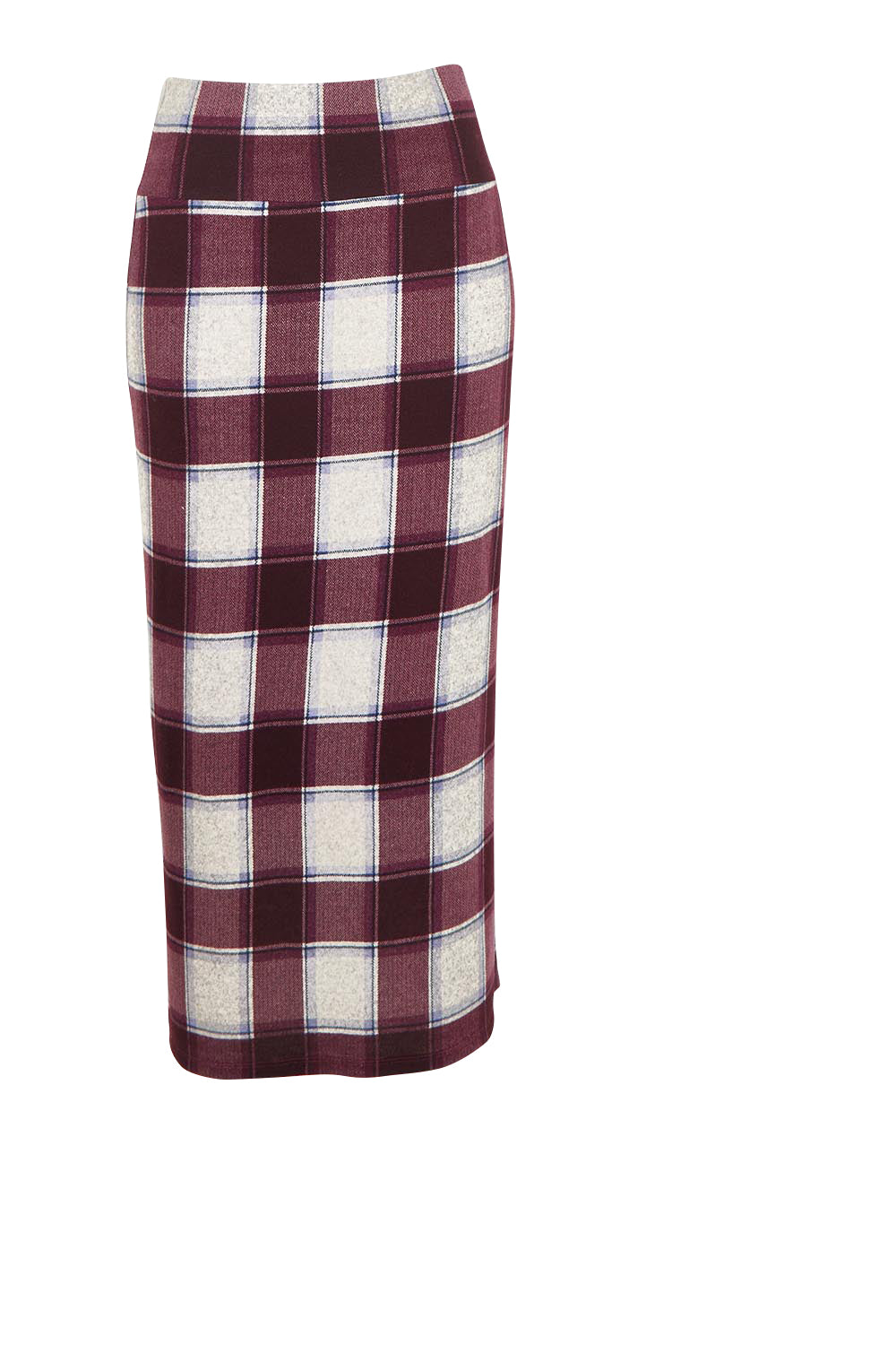 The Check Knit Lined Skirt – Burgundy