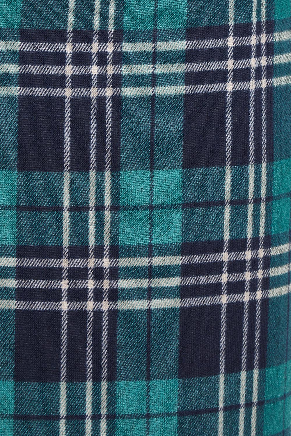 The Check Knit Lined Skirt – Navygreen