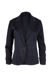 Product shot of The Everyday Long Sleeve Blazer in colour Darknavy (Blue), from the front