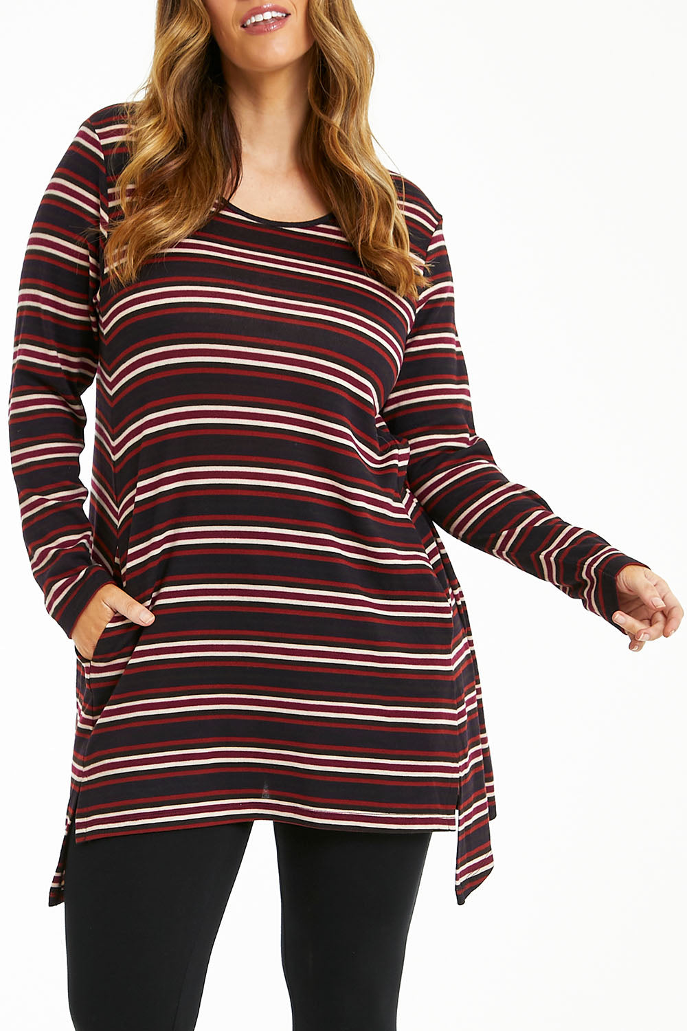 Preloved The Striped Knit Crew Neck Tunic - Stripe