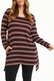 Preloved The Striped Knit Crew Neck Tunic - Stripe