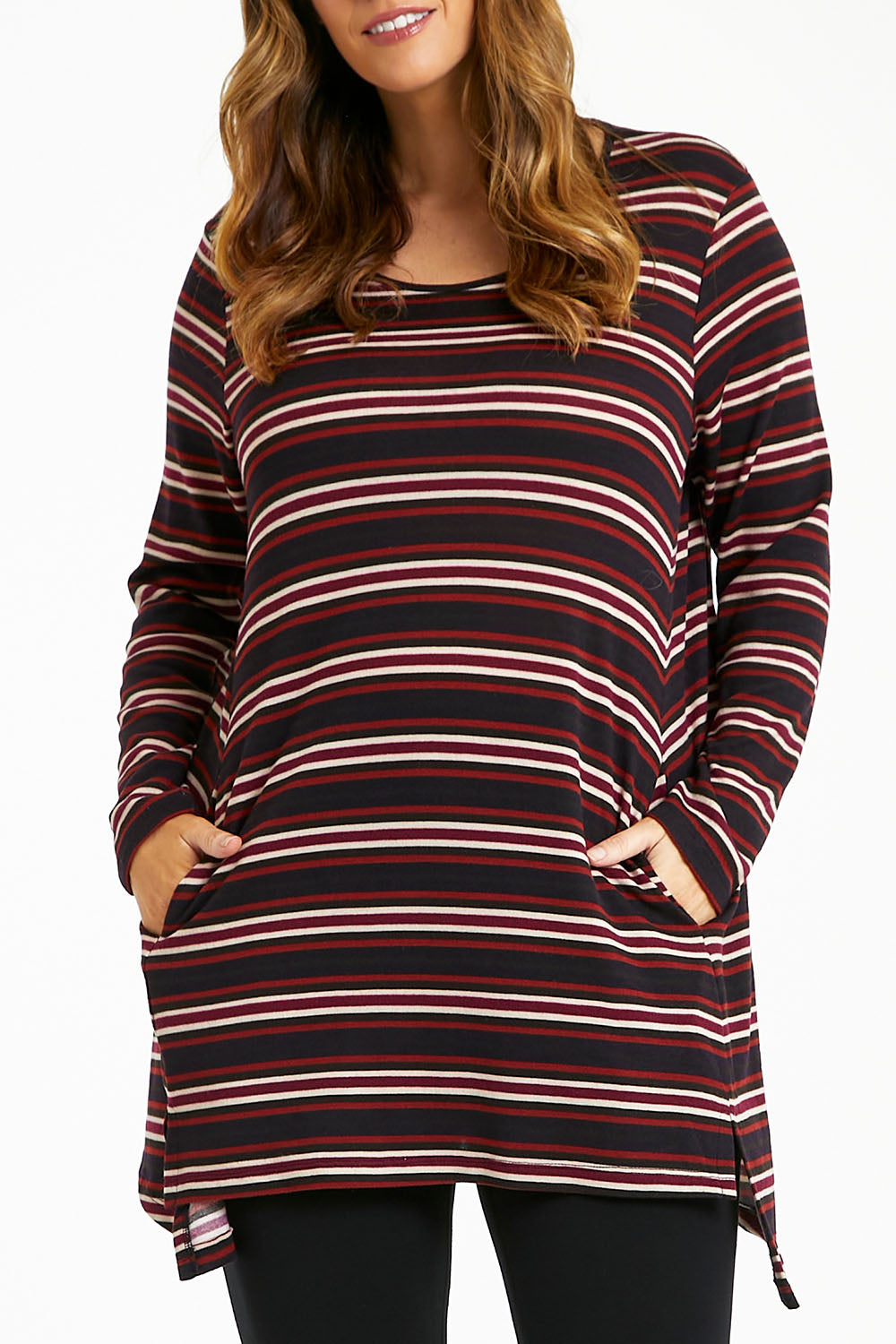 Preloved The Striped Knit Crew Neck Tunic - Stripe