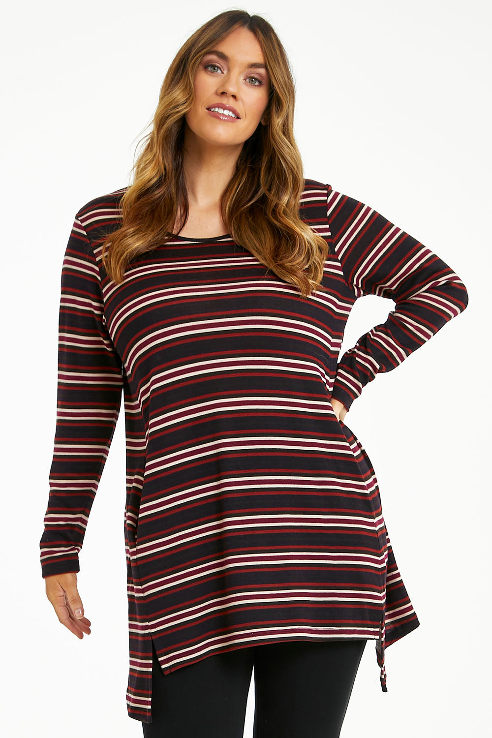 Preloved The Striped Knit Crew Neck Tunic - Stripe