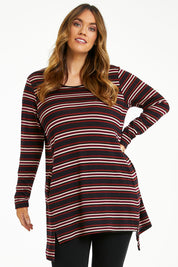 Preloved The Striped Knit Crew Neck Tunic - Stripe