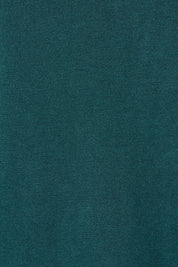 Product shot of The Transeasonal Short Sleeve Jumper in colour Peacock (Green), detail