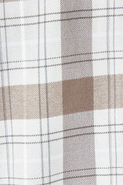 Product shot of The Classic Check Blazer in colour Fawncheck, detail