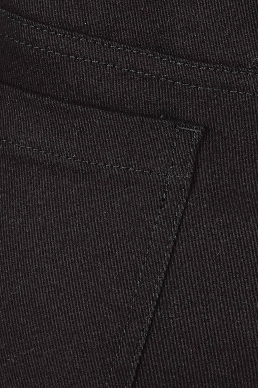 Product shot of The Stretch Coloured Denim Jean in colour Black (Black), detail