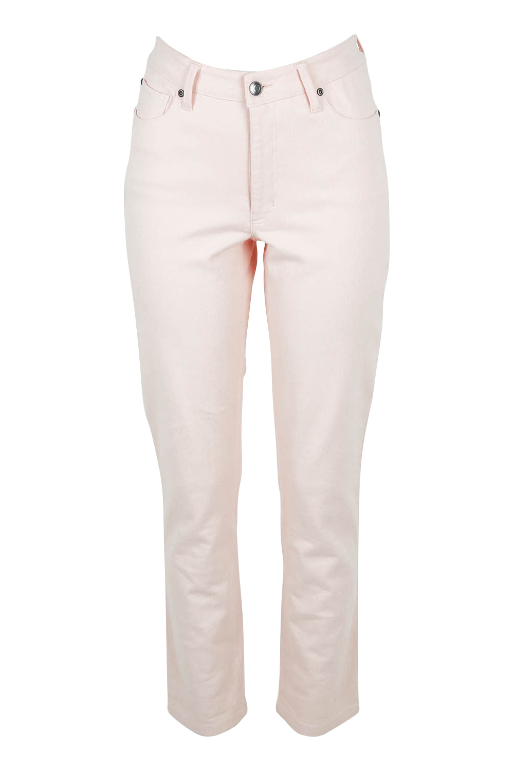 Product shot of The Stretch Coloured Denim Jean in colour Fairyfloss (Pink), from the front