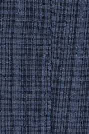 Product shot of The Check Pocket Detail Top in colour Navy (Blue), detail