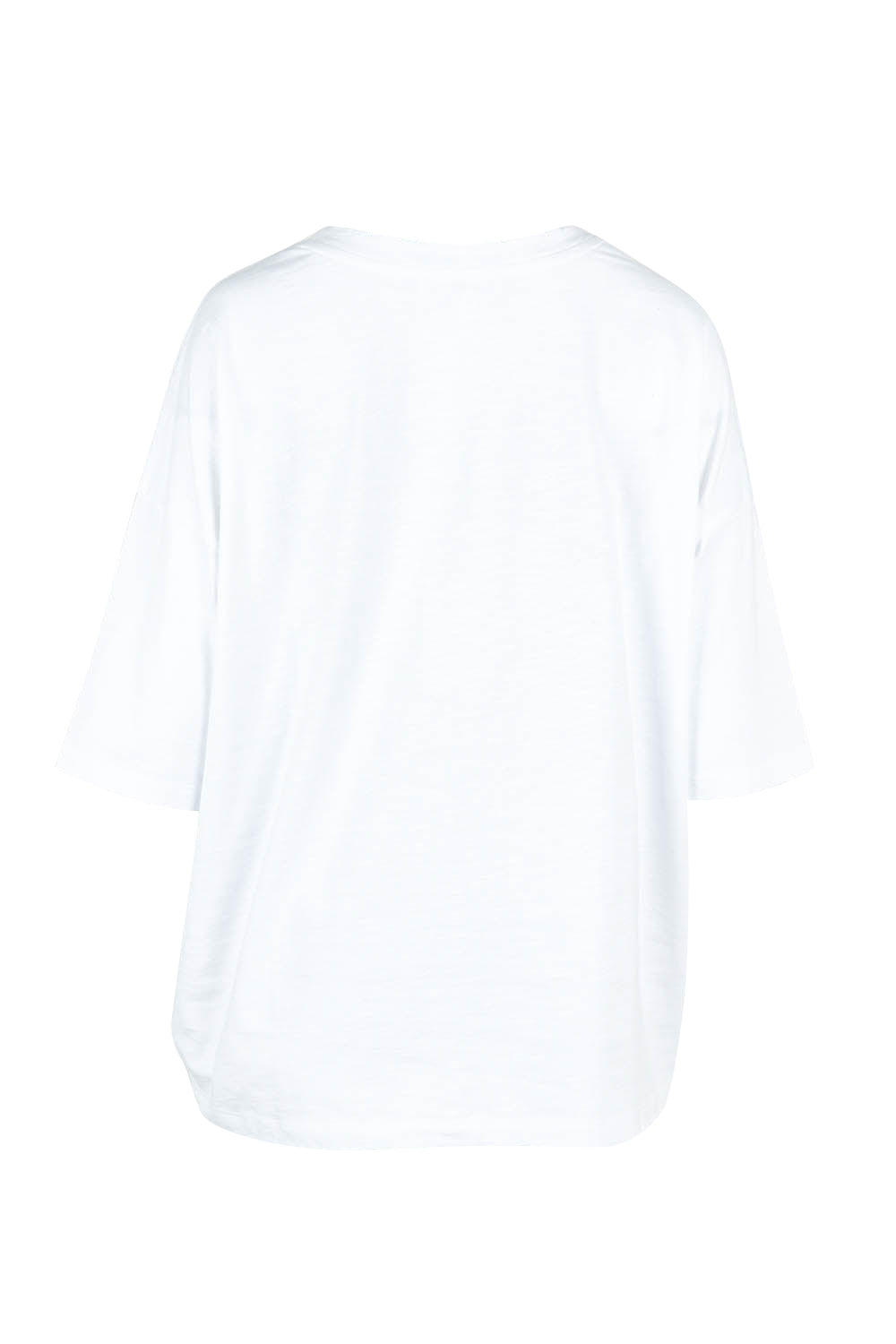 Product shot of The Keepers Elbow Length Tee in colour White (White), from the back