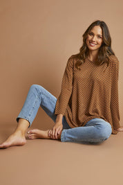 Preloved The Spot Swing Knit Tee - Caramel