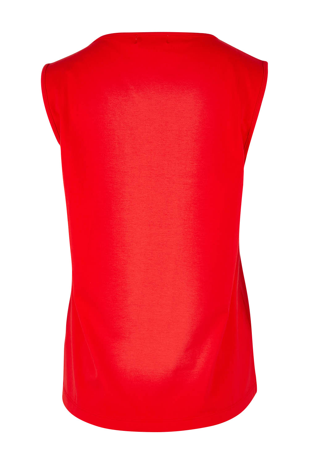 Product shot of The Keepers Cotton Tank in colour Red (Red), from the back
