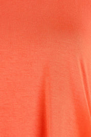 Product shot of the The Bamboo Curved Hem Tee – Sunset in colour Sunset, showing detail