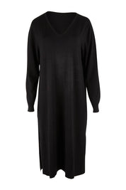 Product shot of The Transeasonal Knit Dress in colour Black (Black), from the front