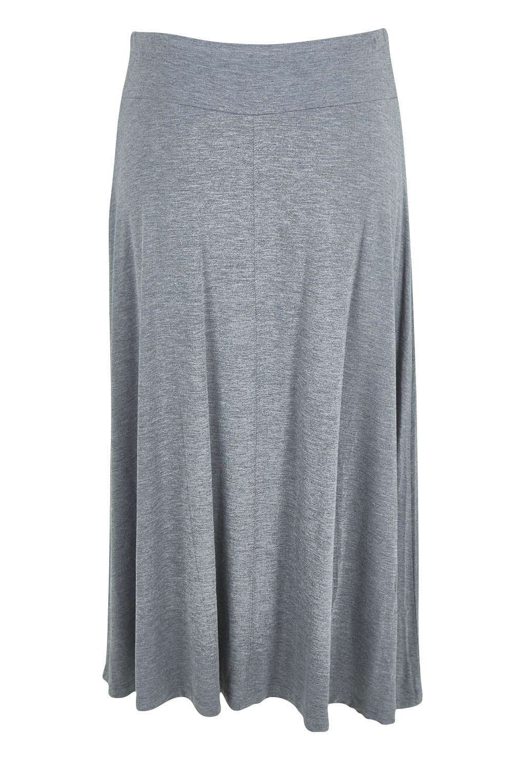Product shot of The Fit & Flare Summer Skirt in colour Greymarle (Grey), from the back