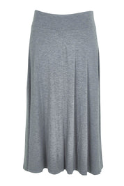Product shot of The Fit & Flare Summer Skirt in colour Greymarle (Grey), from the front