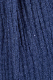 Product shot of The Double Cotton Pull On Pant in colour Navy (Blue), detail