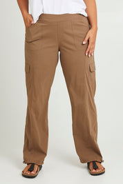 Preloved The Everyday Full Length Cargo Pant - Tan