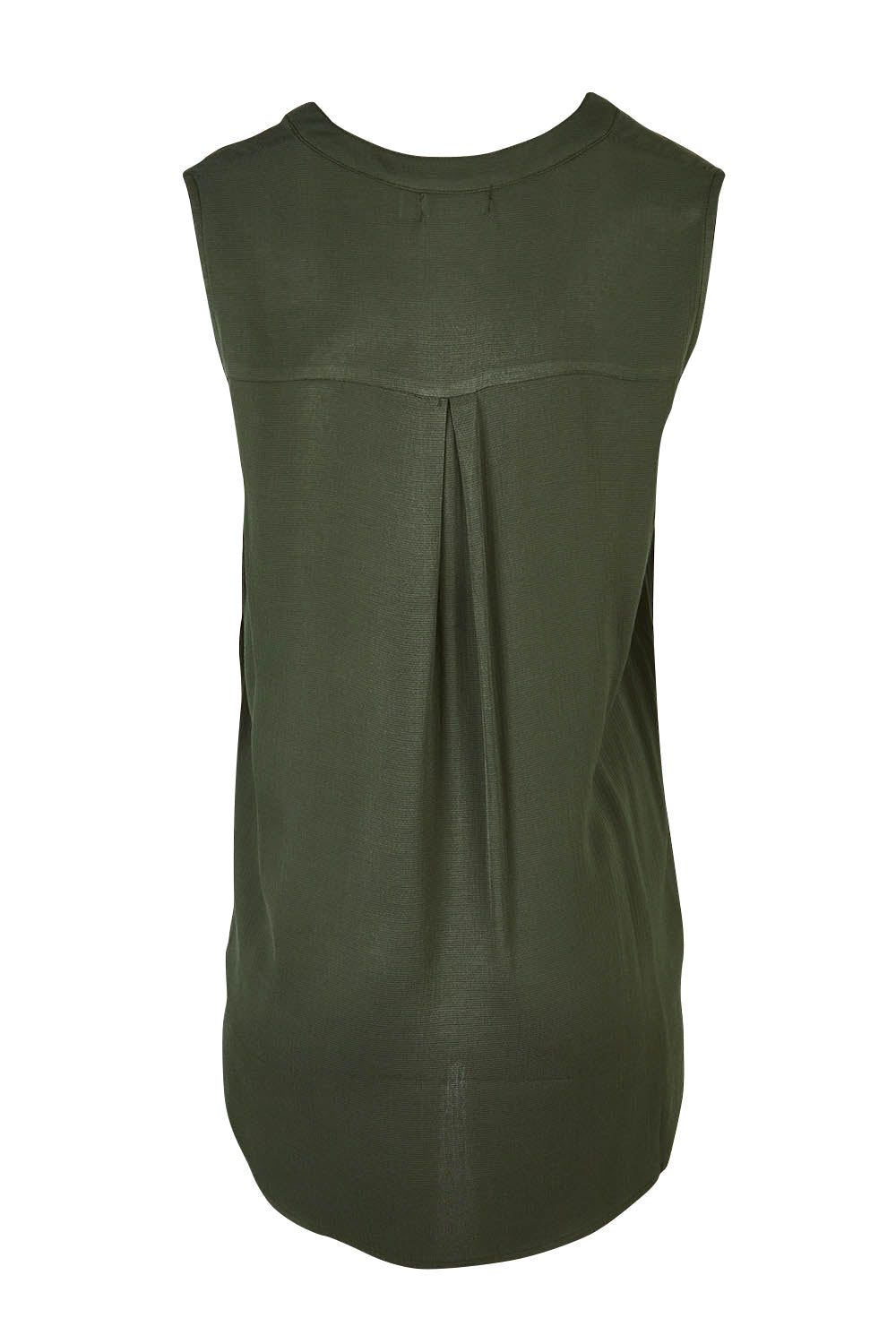 Preloved The Woven High Low Tank - Khaki