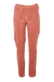Product shot of The Keepers Cord Pull On Pant in colour Dustypink (Pink), from the front