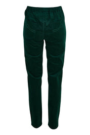 Product shot of The Keepers Cord Pull On Pant in colour Forest (Green), from the back