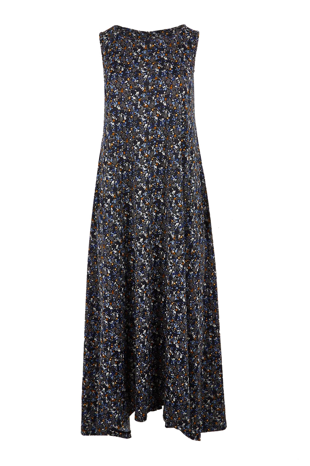 Product shot of the The Easy Wear Print Maxi Dress – Multifleur in colour Multifleur, from the front