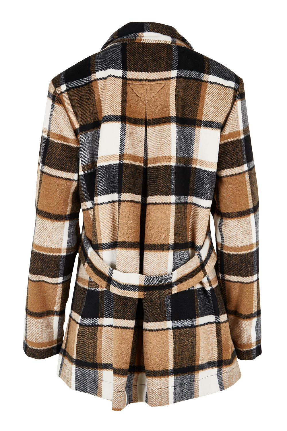 Preloved The Check Winter Coat - Blacktan