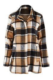 Preloved The Check Winter Coat - Blacktan