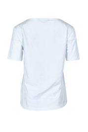 Product shot of The Keepers Square Neck Tee in colour White (White), from the back
