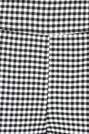 Product shot of The Keepers Check Cotton Short in colour Blackwhite (Black), detail