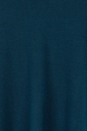 Product shot of The All Season V Neck High Low Tee in colour Blueocean (Blue), detail