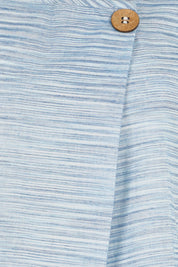 Product shot of The Summer Striped Tank in colour Bluestripe (Blue), detail