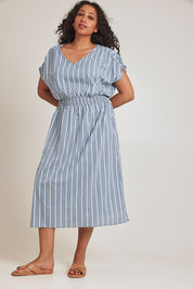Preloved The Cotton Shirred Waist Dress - Denimblue
