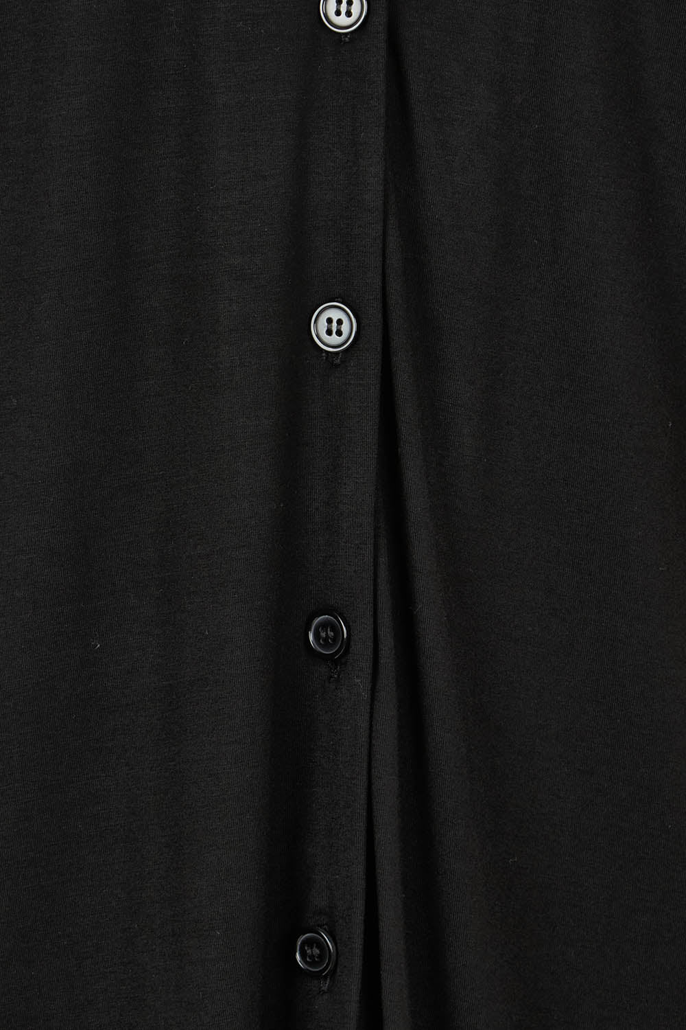 Product shot of The Pack & Go Luxe Bamboo Button Up Dress with Pockets in colour Black (Black), detail
