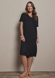 The Pack & Go Luxe Bamboo Pull On Dress with Pockets - Black