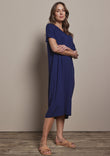 The Pack & Go Luxe Bamboo Pull On Dress with Pockets - Frenchnavy