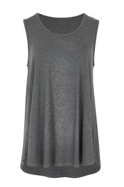 Product shot of The Pack & Go Luxe Bamboo Swing Tank in colour Charcoal (Grey), from the front