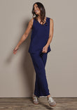 The Pack & Go Luxe Bamboo Wide Leg Pant - Frenchnavy