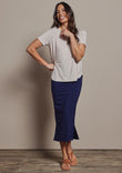 The Pack & Go Luxe Bamboo Pull On Maxi Skirt - Frenchnavy