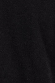 Product shot of The Modal Blend Mockturtle Vest in colour Black (Black), detail